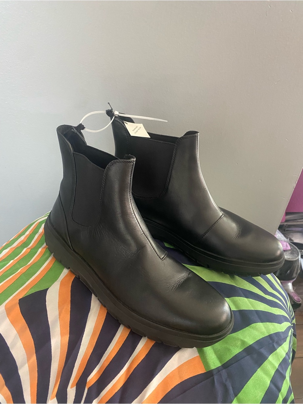 Cole Haan Black Leather Chukka Boots waterproof NWOT W10